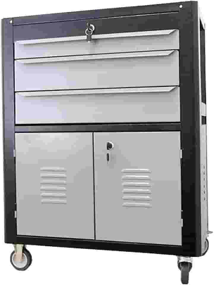 Carrinho De Ferramentas 3 Gavetas Fercar Preto Chaveado C06