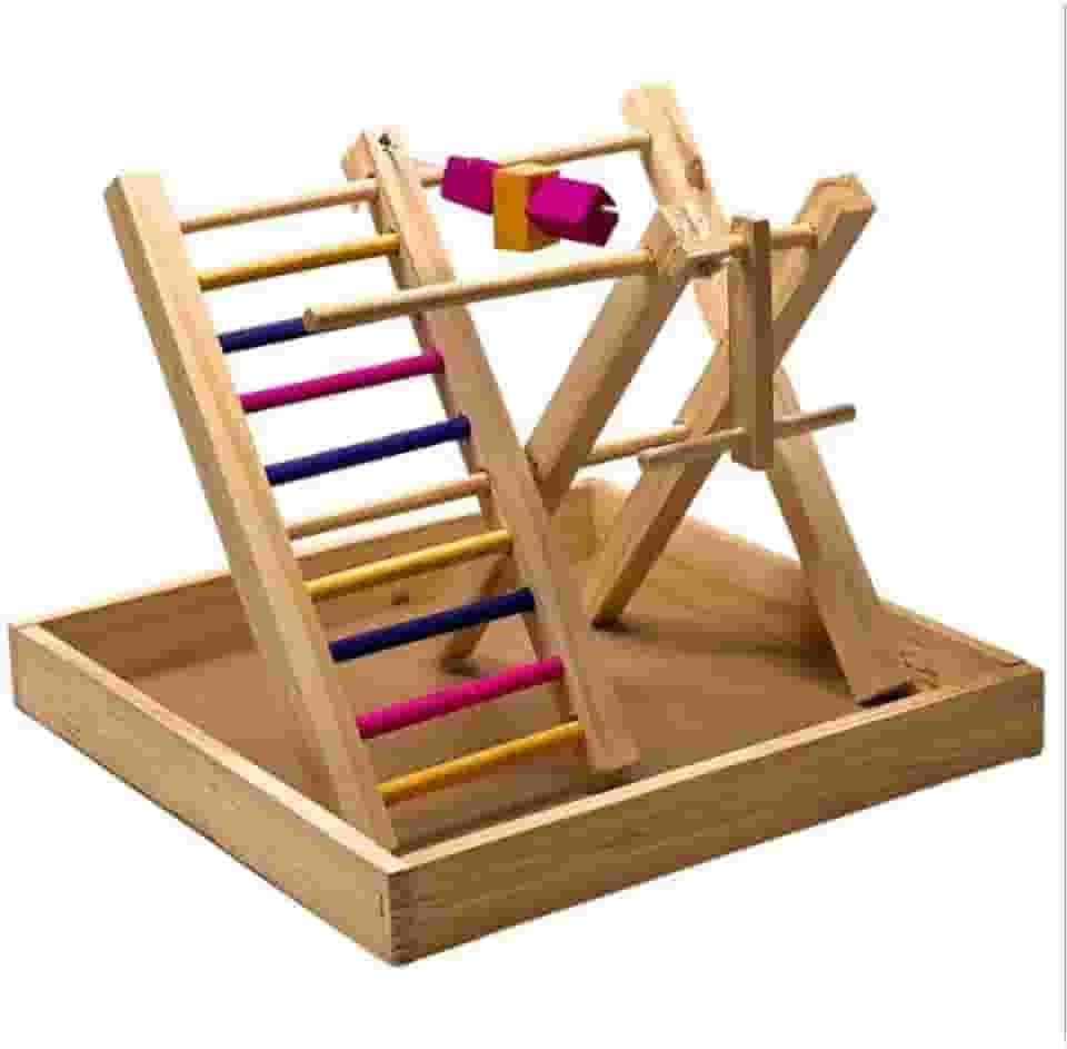 KIT Brinquedo Playground Para Calopsita, Periquito + Ponte Escada 40CM