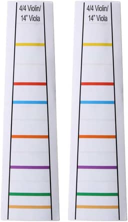 2 folhas transparentes 4/4 violino violino guia dedo guia fingerboard adesivos 35 centímetros viola dedo posição marcadores traste iniciantes dedilhado decalque para iniciantes prática