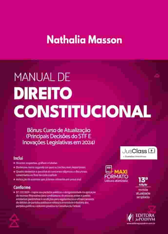 Manual De Direito Constitucional - 13 Edição 2025 Juspodivm