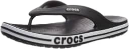 Chinelo crocs bayaband flip black/white