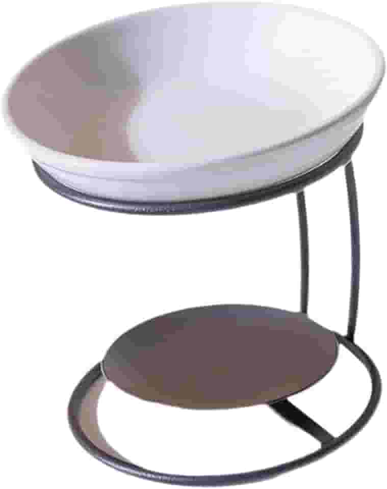 Queimador de óleo Essencial de Cerâmica com Estrutura Metálica, Difusor de óleo, Aquecedor de Cera para Quarto, Escritório Ou área de Ioga, Preto