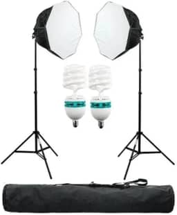 Ningbo Kit de Iluminação Octabox 50cm para Estúdio Fotográfico Ágata III (220v)