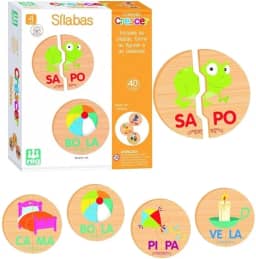 Nig Brinquedos Jogo Educativo Madeira Crescer Sílabas