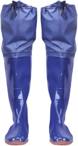 predolo Calças de pesca estilo wading, botas de cano alto em PVC para caça e jardinagem, resistentes ao desgaste, para adultos