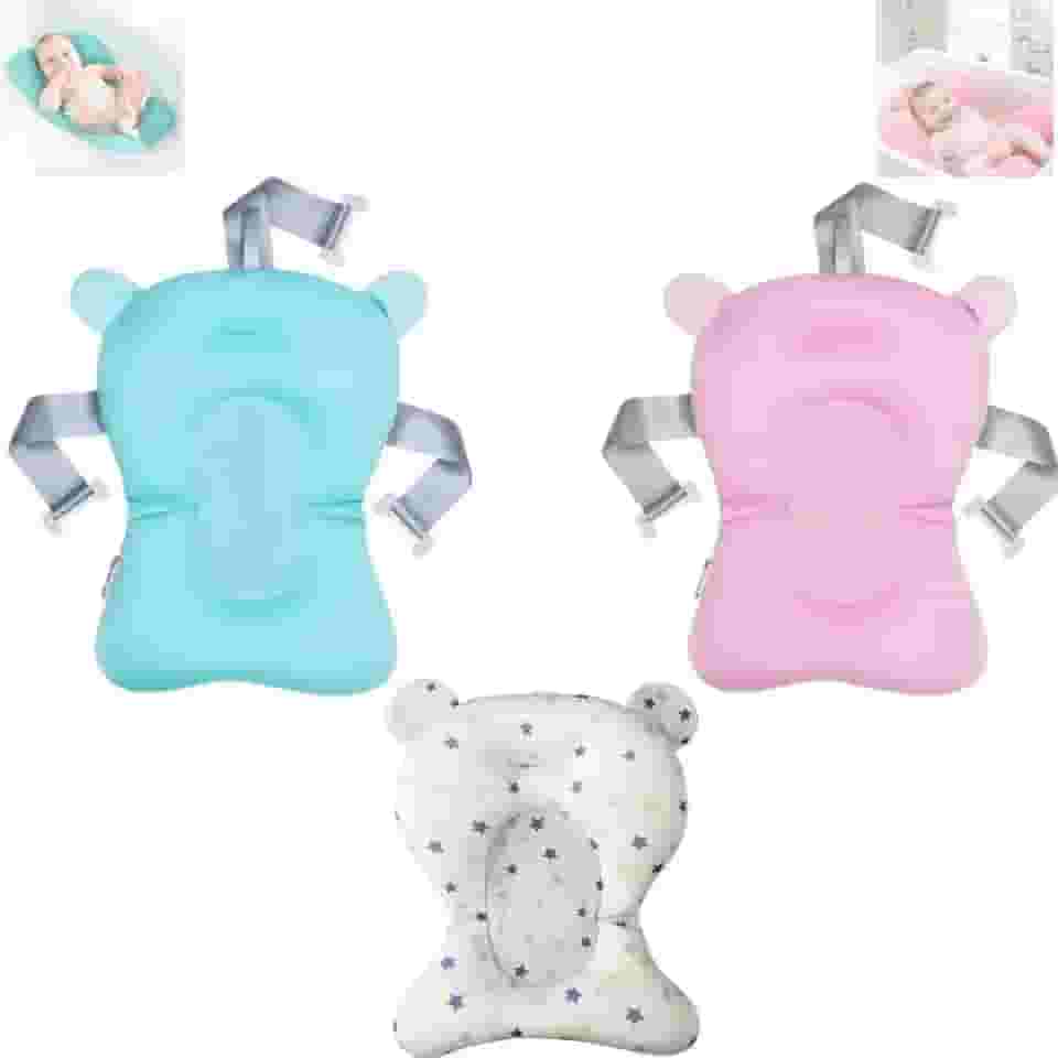 Almofada De Banho Para Bebê Universal Teu Baby Flutuante Boia Segura Infantil Anatômica Criança Banheira Azul Rosa (Rosa)