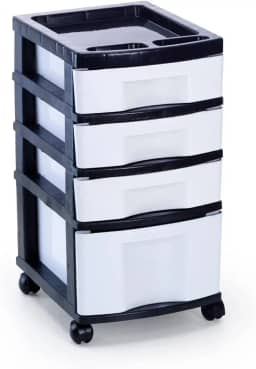 Gaveteiro Plástico Branco 4 Gavetas Agraplast 571