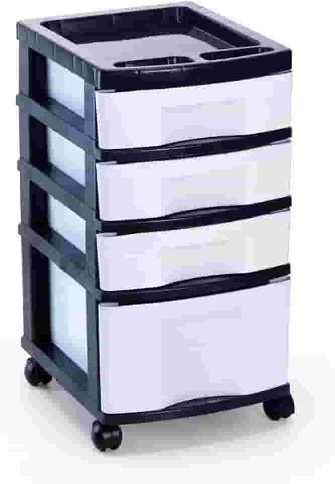 Gaveteiro Plástico Branco 4 Gavetas Agraplast 571