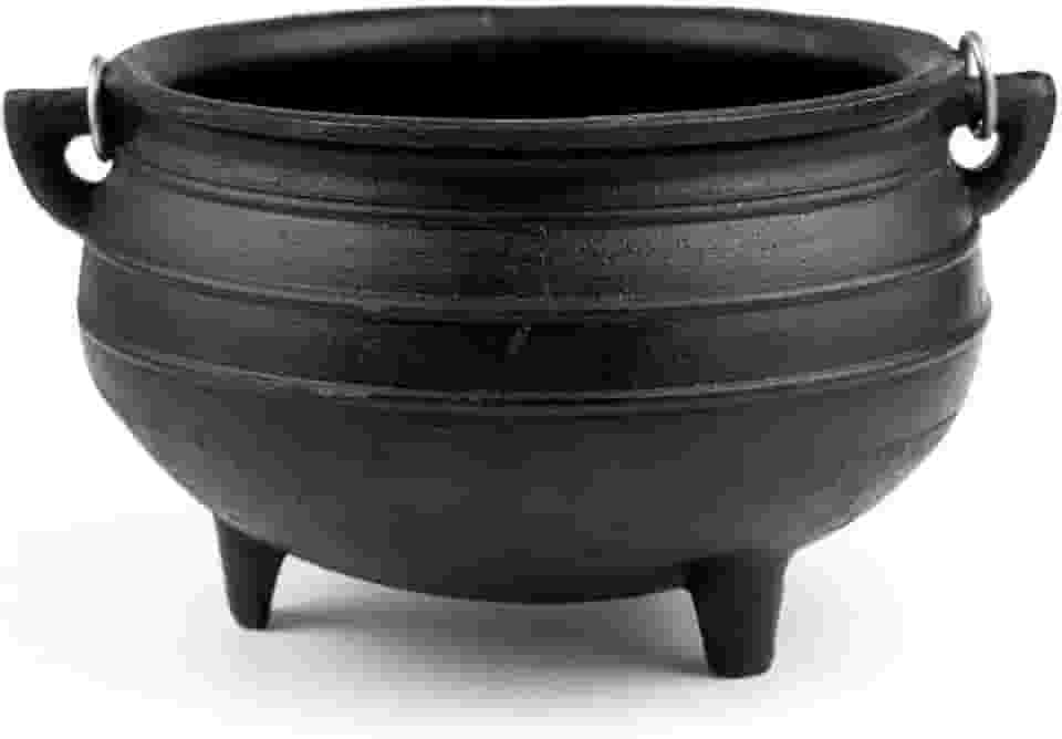 Caldeirão Wicca da Bruxa de Ferro Tripé Alça N.4 1,6 Litros