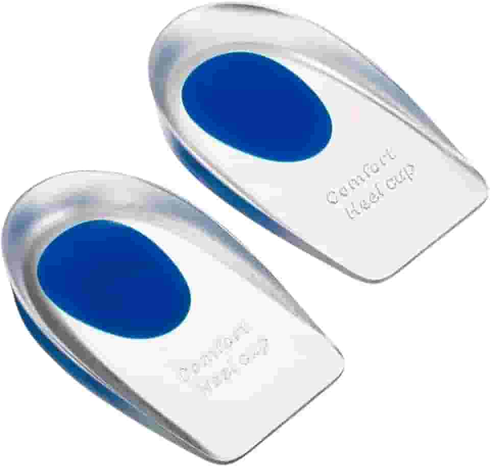 Palmilhas Ortopédicas Silicone Gel Hidratante Massageadoras Protetoras de Calcanhar Calçado Sapato Conforto e Alívio de Dor Sking Par (Azul)