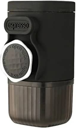 Cafeteira portátil de prensa manual com compartimento de cápsula, tigela de café em pó e caneca de viagem - Máquina de café expresso compacta para casa, viagem, preparação manual de café