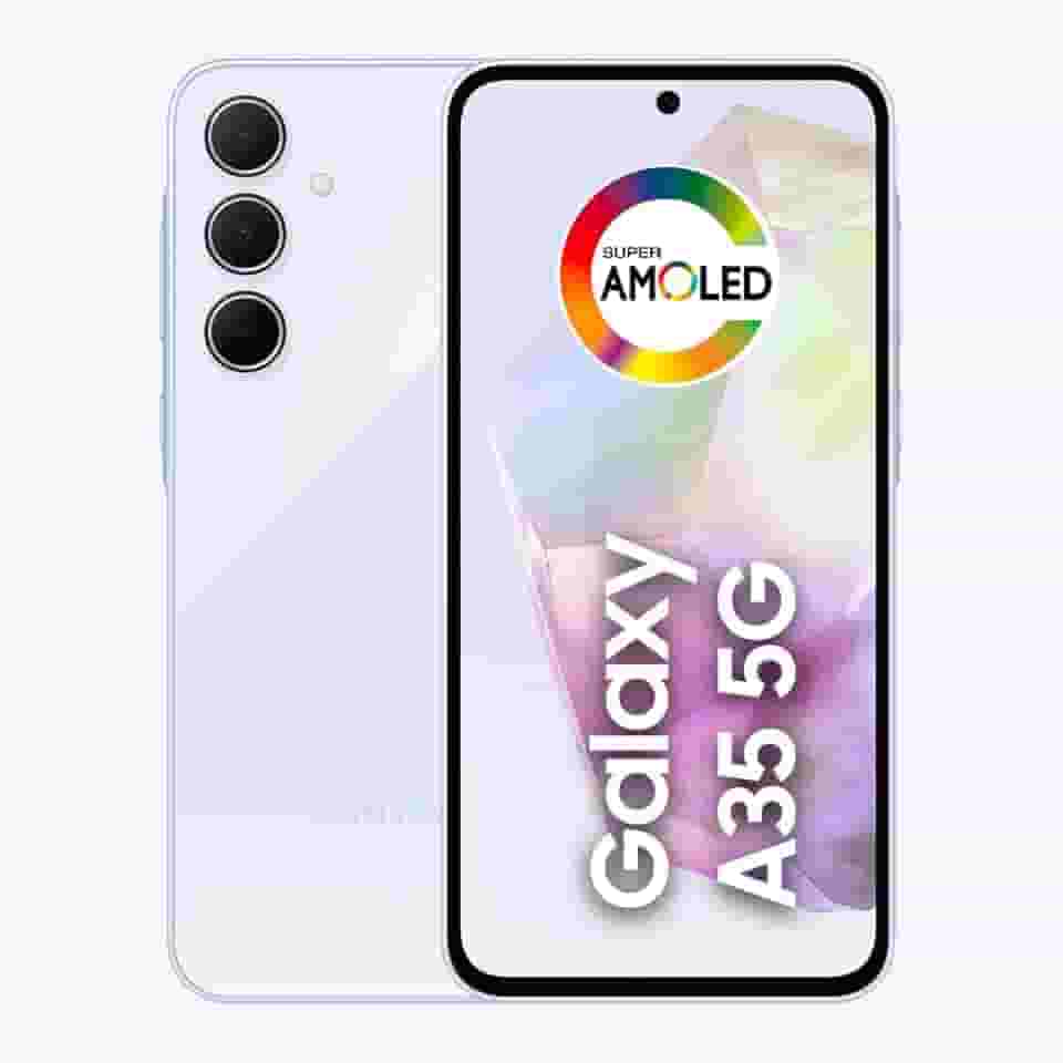 Samsung Galaxy A35 5G, Câmera Tripla Traseira de até 50MP, Selfie de 13MP, Nightography, Apagador de objetos, Design em vidro, IP67, Tela Super AMOLED de 6.6" 120Hz Vision Booster, 256GB - Azul Claro