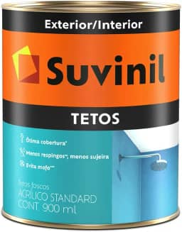 Tinta Acrílica Fosca para Teto 900ml Branco Neve - 51470724 - SUVINIL - Tinta Acrílica Fosca para Teto 900ml Branco Neve - 51470724 - SUVINIL