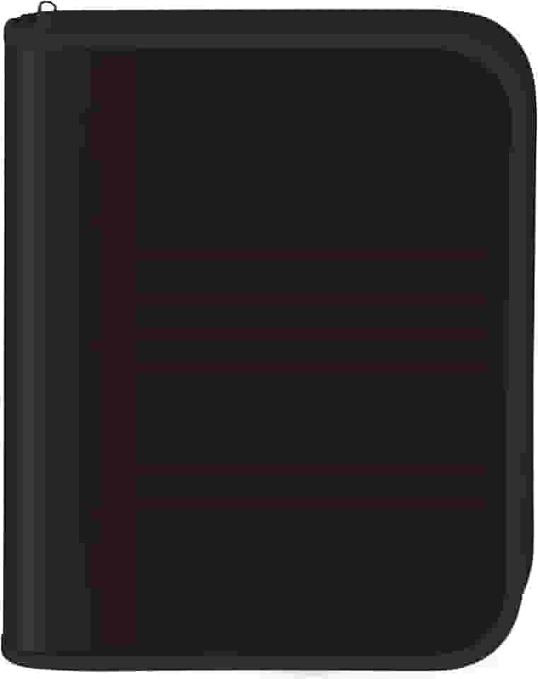 Fichario Com Ziper All Black Univ 48F 111427