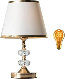 Abajur de Mesa Cristal Cupula Abajur Para Quarto 3 Níveis de Intensidade Toque na Base (220)