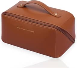 Necessaire de Maquiagem Grande Capacidade à Prova d'Água – Bolsa de Viagem Portátil para Cosméticos e Higiene Pessoal - Tubarão Stores