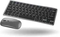 Teclado e Mouse Bluetooth 5.0 e Wireless 2.4G – Conjunto Sem Fio Compacto para iMac, MacBook, iPad, Android e TV - Premium