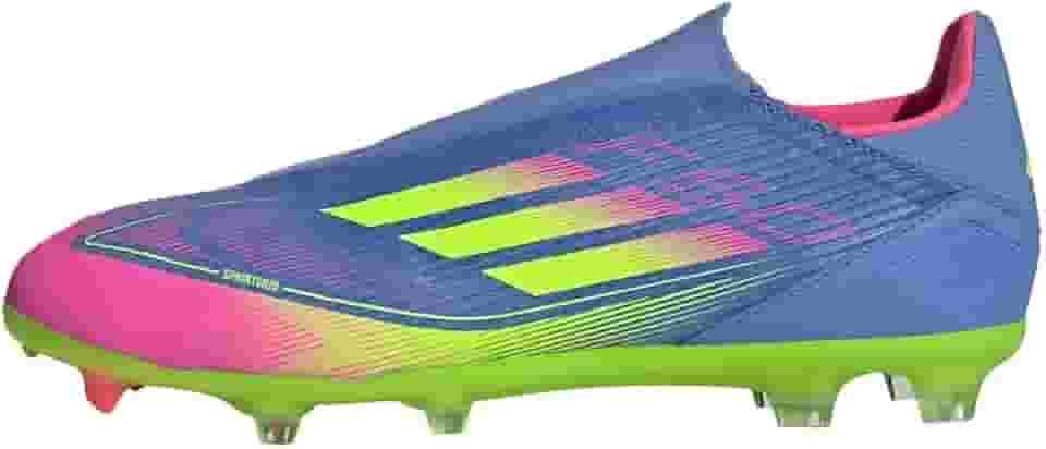 Chuteira Adidas Campo F50 League LL Slip On FG/MG Azul Verde e Rosa - Masculino - 40 - Azul