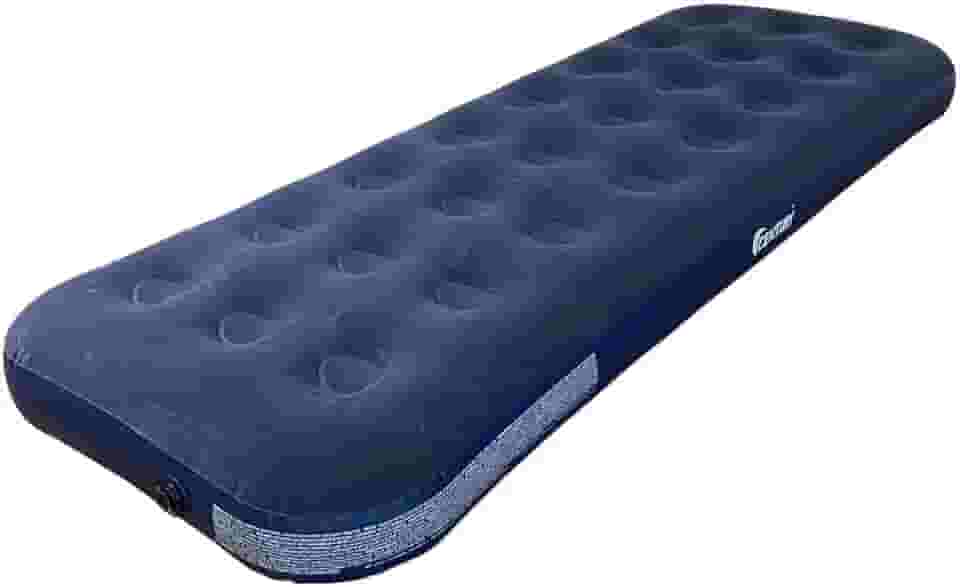 Colchão Inflável Solteiro, 191x73x22cm, PVC, Azul, Superfície Aveludada