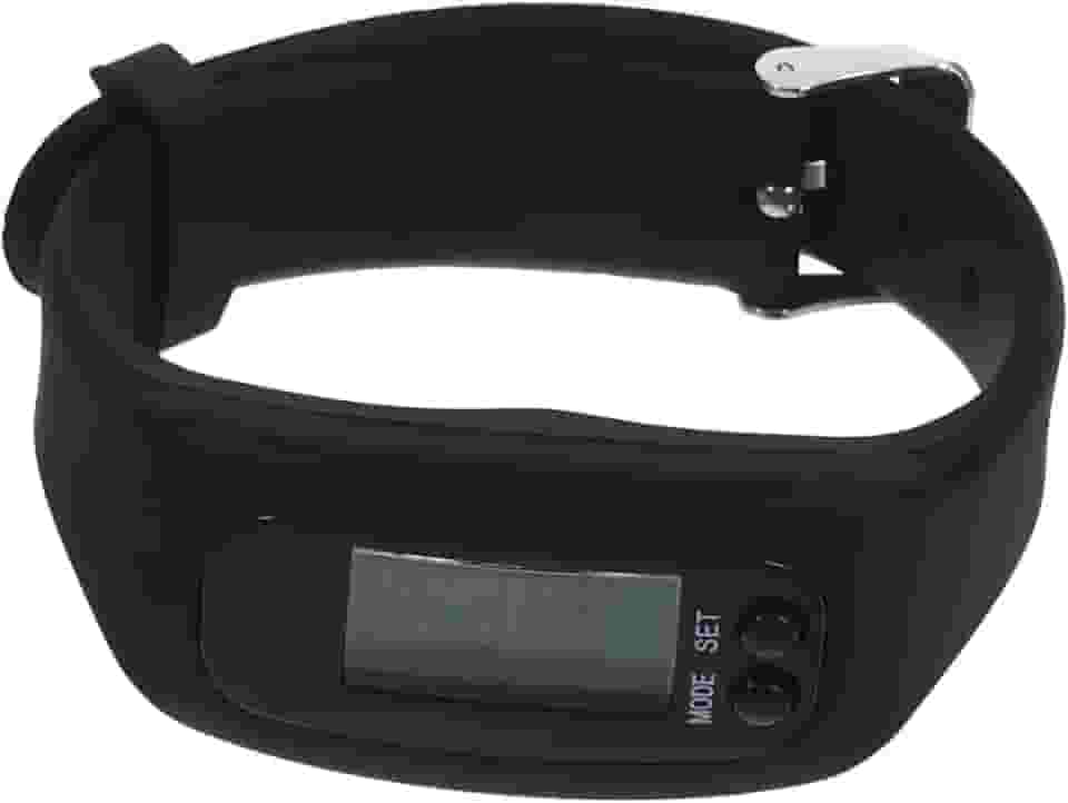 BESPORTBLE Relógio de pedômetro esportivo multifuncional LED, monitoramento de calorias, pulseira preta elegante para contador de passos preciso para idades e exibição de quilometragem real