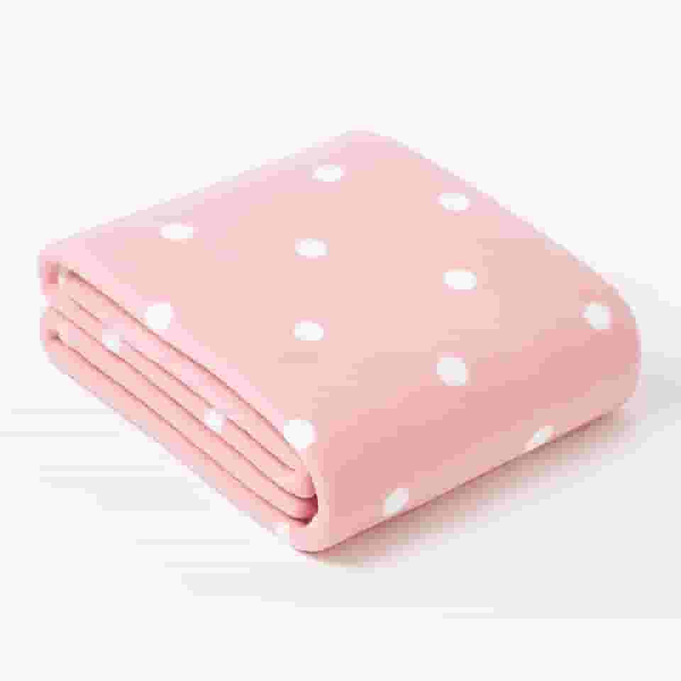 Manta Cobertor Em Microfibra Dyuri Mix 180x200cm Toque Aveludado Estampada Em Bolinhas Poa 1 Peça | ADMIRARE (ROSA)