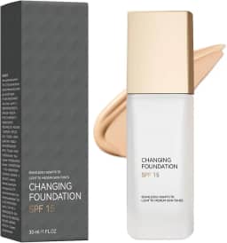 Maquiagem de base mágica que muda de cor, base mágica que muda de cor com FPS 15, corretivo de base de maquiagem BB Cream uniforme, leve, hidrata para todas as peles (1 peça)