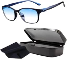 KIT Óculos Contra Luz Azul de Computador, Tablet ou Celular Filtro Azul Confortável e Leve Completo com Estojo Case e Flanela PREMIUm DUPIN