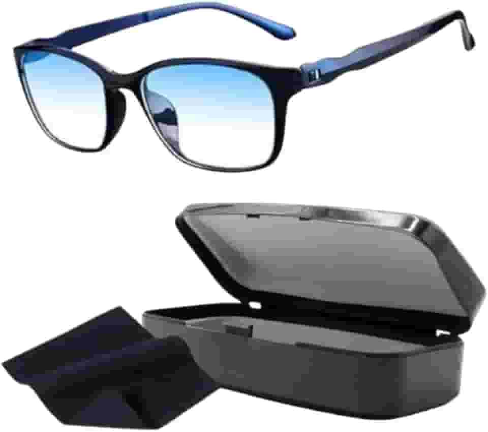 KIT Óculos Contra Luz Azul de Computador, Tablet ou Celular Filtro Azul Confortável e Leve Completo com Estojo Case e Flanela PREMIUm DUPIN