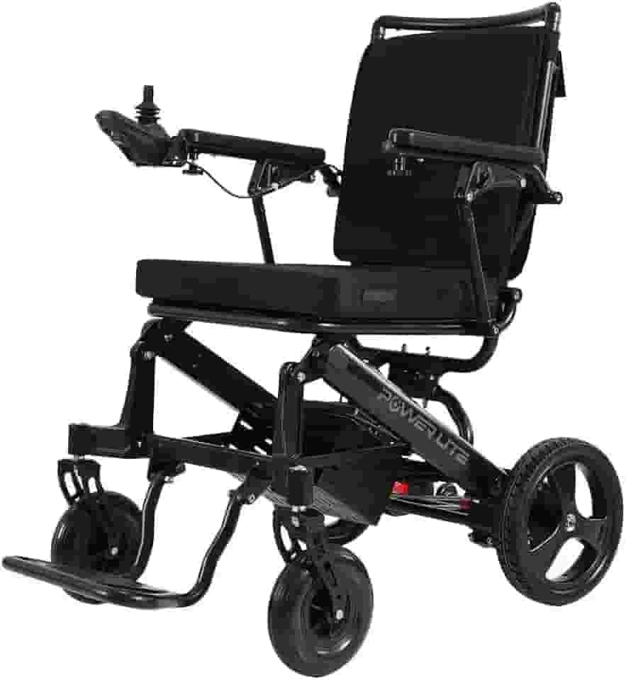 Cadeira De Rodas Motorizada Elétrica Dobravel Compacta Pop Power Lite - Preto