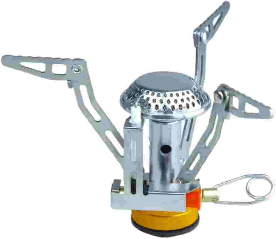 Guepardo, Mini Fogareiro Compacto, Prático em Aço Inoxidável, Portátil, Uso em Camping, Prata