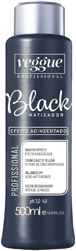 Máscara Matizadora Preta Black Efeito Acizentado Veggue Profissional 500ml