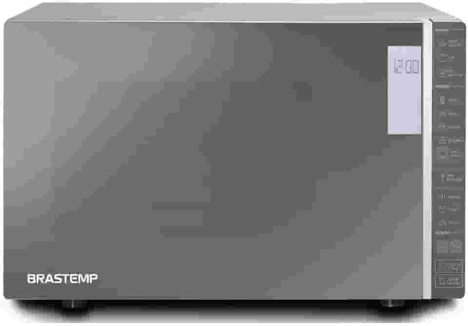 Micro-ondas Brastemp 32 Litros cor Inox Espelhado com Grill e Painel Integrado - BMG45AR 110V