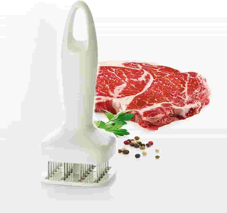 YUNXIASW Ferramenta amaciadora de carne, agulha de aço inoxidável, ultra afiada, 24 lâminas, amaciante de carne, ferramenta para amaciar e cozinhar churrasco, marinada, bife, vitela, carne de porco e