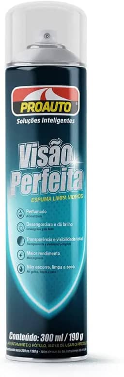 Proauto Limpa Vidros Aerossol Visão Perfeita 300 ml