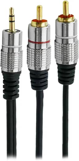 PIX Cabo P2+Rca Fitz - P2 Estéreo X 2 Rca Macho Plug Metal - 10M