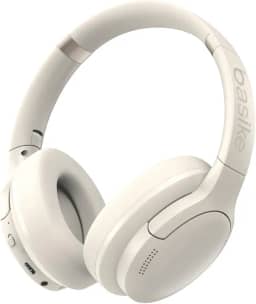 Basike Fone de Ouvido Bluetooth, ANC Cancelamento de Ruído Ativo Headphone Bluetooth 5.3+EDR, Som Surround 3D, Headset com Microfone, Certificação Hi-Pure Audio, 30 horas reprodução, Y6 (Branco)