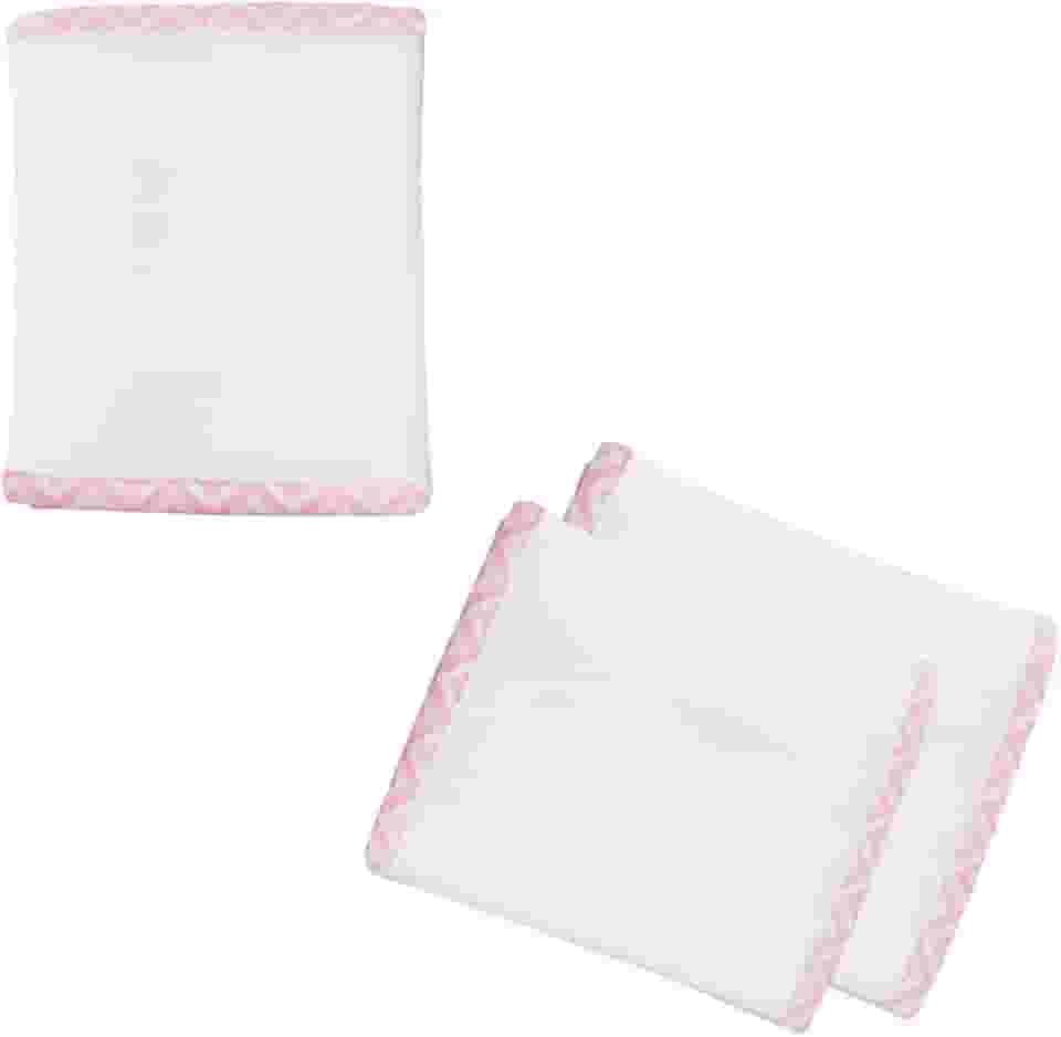 Tela Respirável Para Berço, Baby Deluxe, Chevron Rosa