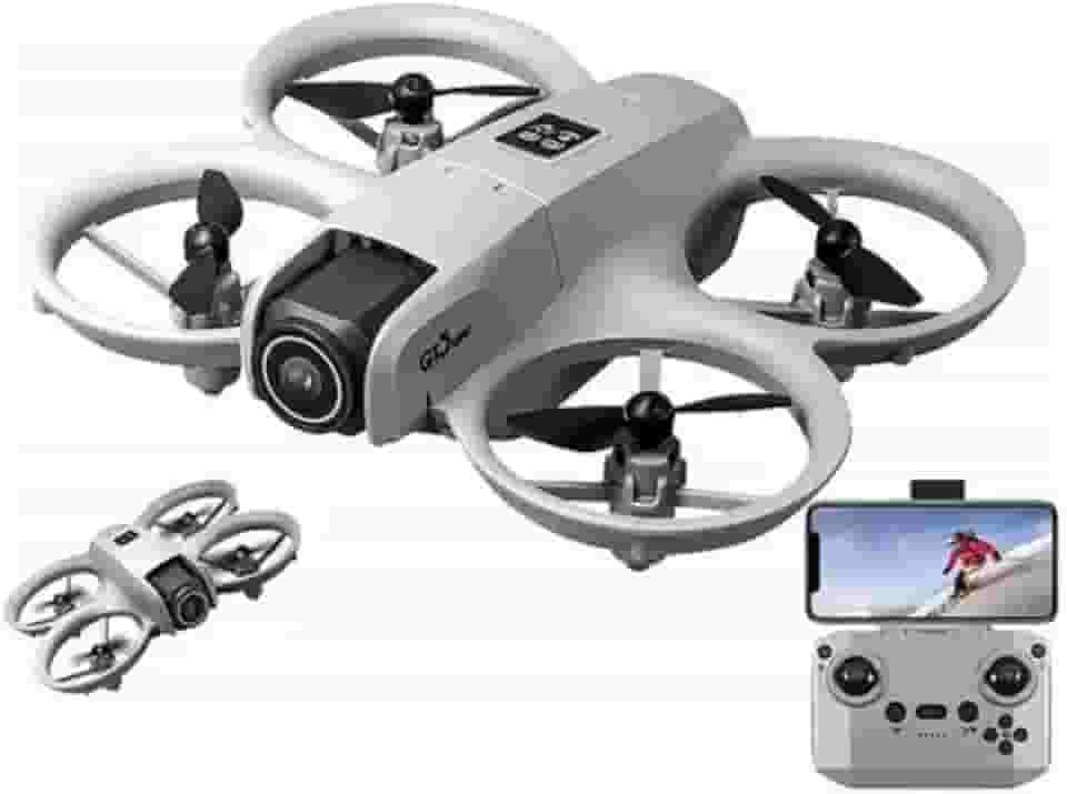 Drone com câmera HD para adultos, rolamento 360° inteligente para evitar obstáculos, decolagem/pouso, modo sem cabeça, 2 baterias, drone de controle remoto, mini aeronave portátil, presentes
