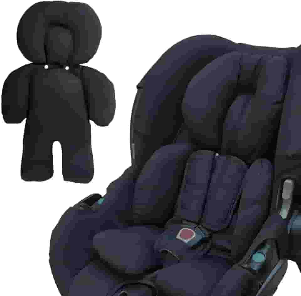 Almofada Redutor Bebê Conforto Carrinho Protetor Ninho Universal Cadeirinha Monolo (Preto)