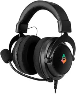 Headset Gamer Mancer Aura | Iluminação Rainbow | Drivers 50mm | Microfone Removível | Conexão USB e P2 3,5mm | Preto | MCR-AUR-RGB01