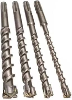 Kit de Brocas para Concreto, 4 Peças, 6mm/8mm/10mm/12mm x 160mm