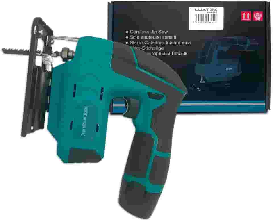 Serra Tico Tico Madeira Metal 2200rpm 12v Recarregável 500w Bivolt 2 Baterias1500mAh 3 Laminas com Suporte