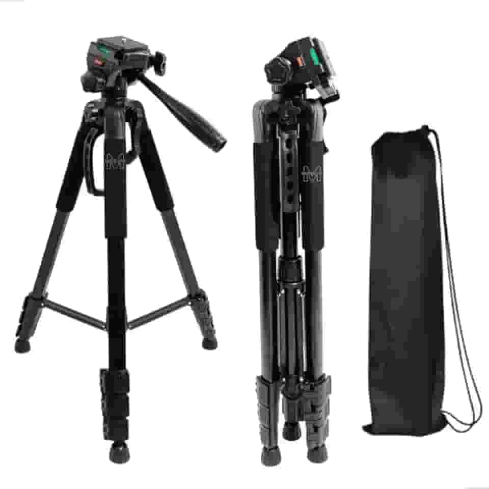 Tripe Profissional Semi-Hidraulica Para Cameras E Celulares Ideal Para Estabilizar Videos E Fotos - Com Tres Monopes Com Trava Barganha Mix (150cm)