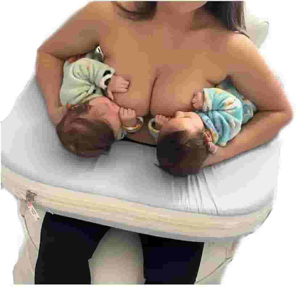 Almofada Amamentacao Gemeos Grande Azul