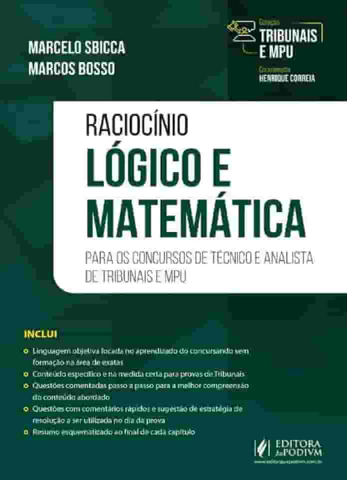 Tribunais e MPU - Raciocínio Lógico e Matemática - Para Técnico e Analista (2025)