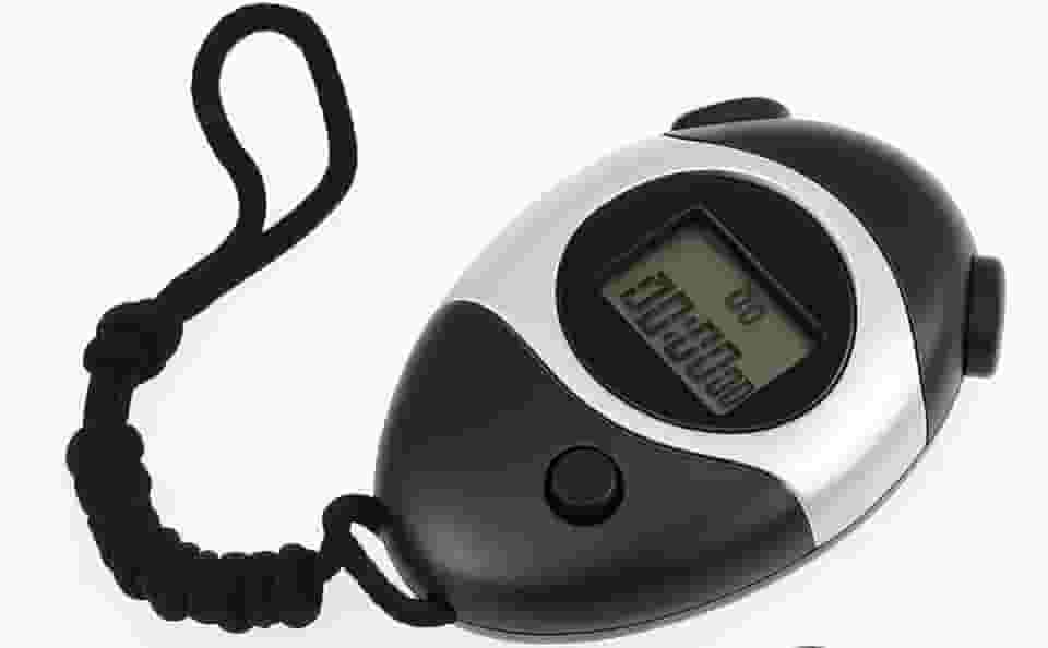 Cronômetro Digital Profissional Display LCD Para diversos tipos de esportes Preto e Prata