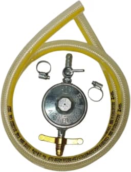 Kit Registro de Gás com Regulador, Mangueira 1 Metro e Abraçadeiras, APIS/DELTA 1Kg/h