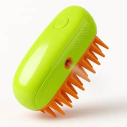 Escova para Gatos,Removedor de pelos para Pets, Cachorros, Escova Eletrica,Escova a Vapor para Pets – Remove Pelos de Gatos e Cães com Facilidade | Recarregável | Verde e Laranja | Pontas de Silicone Confortavel| Cachorro e Gato|