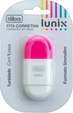 Tilibra - Corretivo em Fita 5mmx6m Lunix, cores sortidas