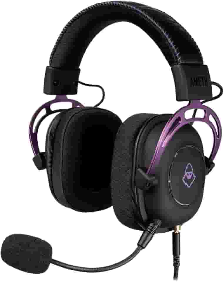 Headset Gamer Mancer Ameth Purple Edition | Som Surround 7.1 | Drivers 50mm | Microfone Removível | Conexão USB e P2 3,5mm | Preto | MCR-AMT-BL01